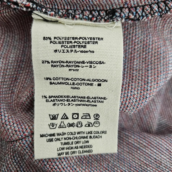 Free People Skinny Ankle Pants Multicolor Red Plaid High Rise Knit Pant - Picture 5 of 6